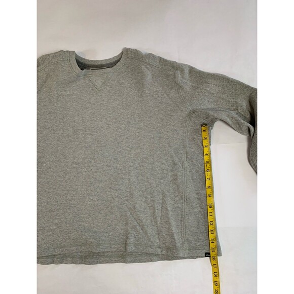 Eddie Bauer Sweatshirt Mens 2XL Gray Thermal Waffle Knit Shirt Long Sleeve - Picture 6 of 7